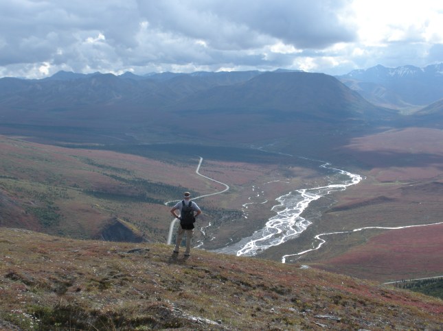 Looking down the mountain
